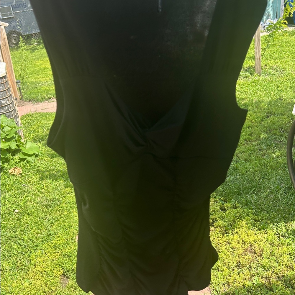 Elegant Black Ruched Dress